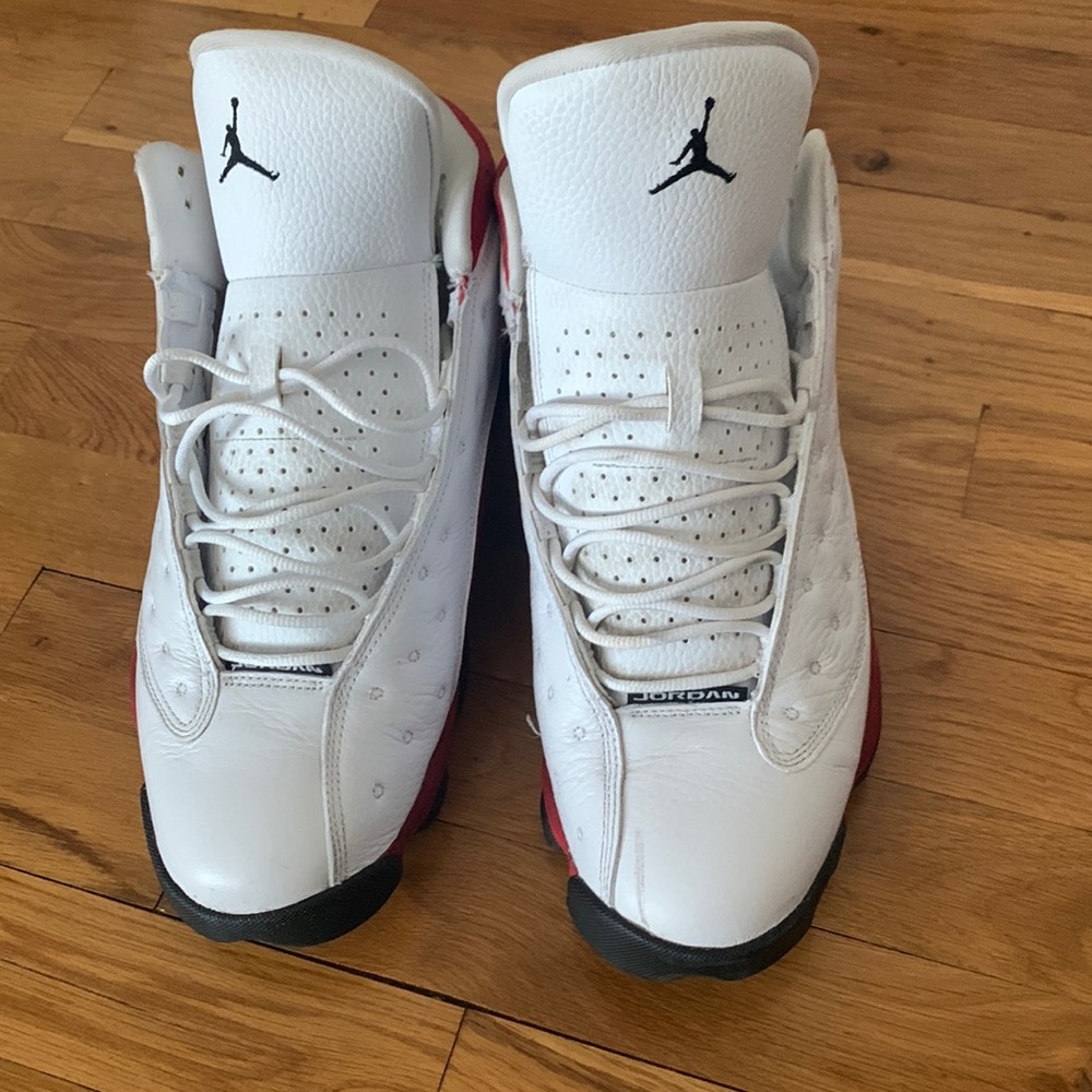 Red And White Jordan 13s